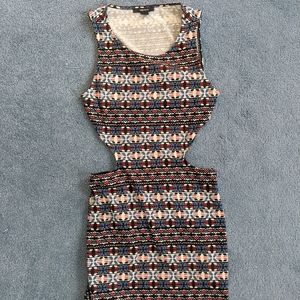 NWOT Forever 21 - Cut Out, Patterned Tight Dress